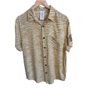 Disney Shirt Adult Size M Animal Kingdom 25th Anniversary Button Up Cheetah